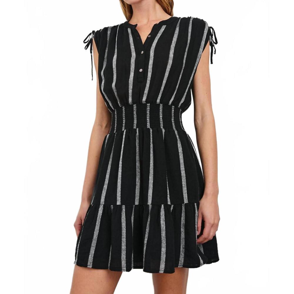 NEW RAILS women's samina dress in ash leno stripe - Picture 3 of 3